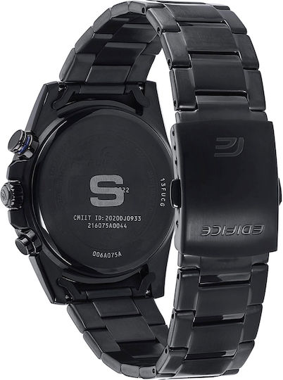 Casio EQB-1200DC-1AER Stainless Steel 50mm Waterproof Smartwatch (Black)