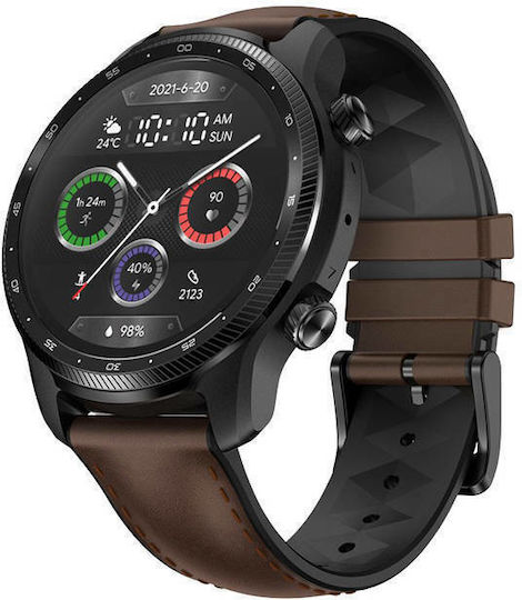 Ticwatch Pro Ultra LTE Stainless Steel 48mm Waterproof Smartwatch with  Heart Rate Monitor (Shadow Black)