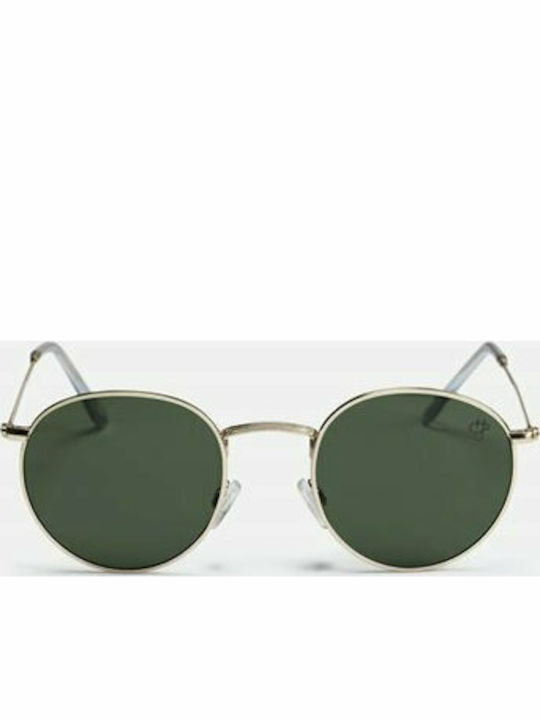 Chpo Liam Unisex Sunglasses with Green Metal Frame and Green Lens 16132AC