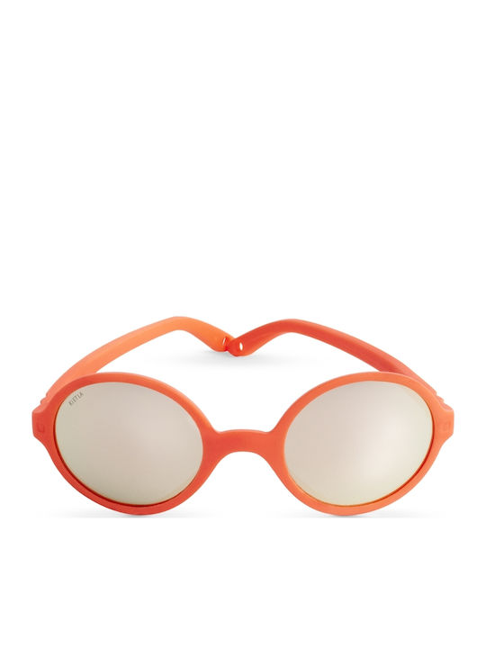 KiETLA Rozz Unbreakable Round Kids Sunglasses Fluo Orange For 2-4 Years