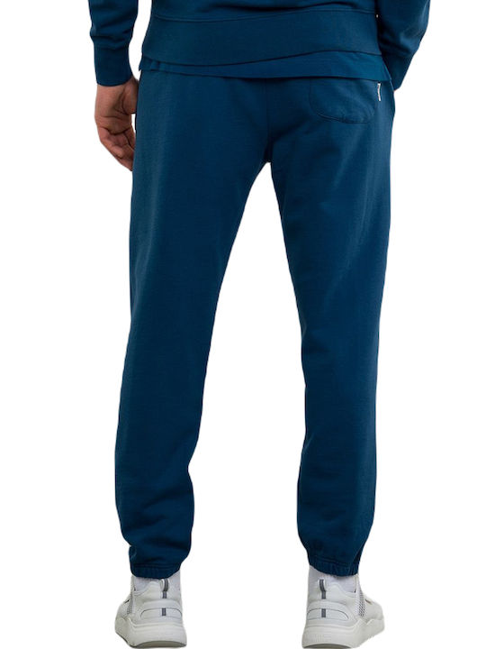 Franklin & Marshall Men's Sweatpants with Rubber Oxford Blue