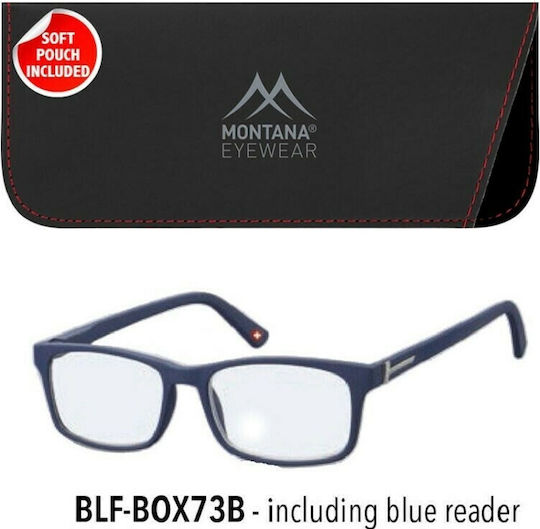 Montana Eyewear BLF73B Acetate Blue Light Blocking Glasses Dark Blue