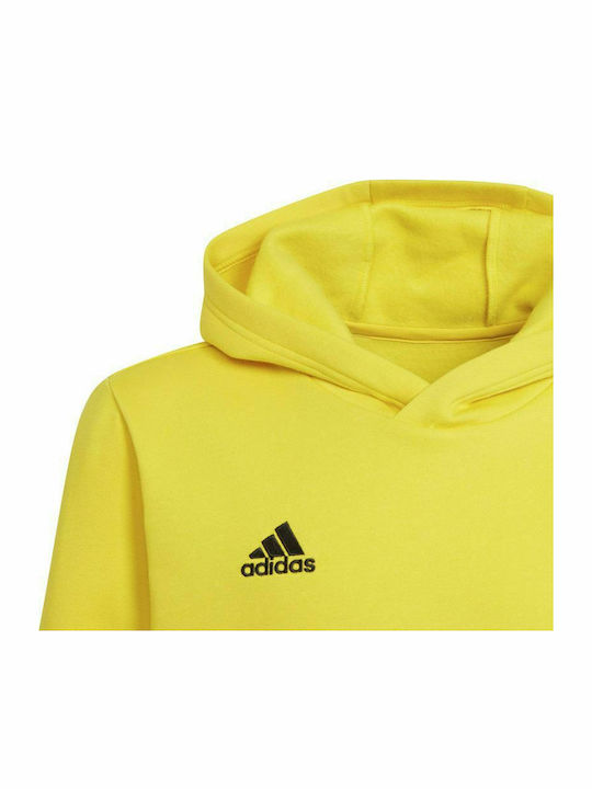 Fleece Παιδικό Φούτερ με Κουκούλα και Τσέπες Κίτρινο ENTRADA 22