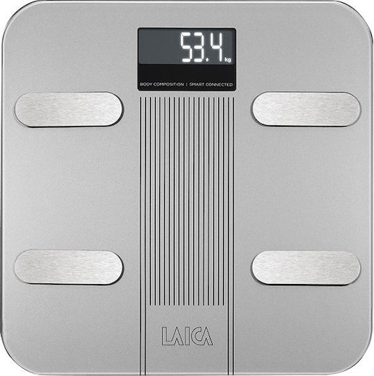 Laica PS 7005 Smart Ζυγαριά 180kg με Λιπομετρητή & Bluetooth Ασημί