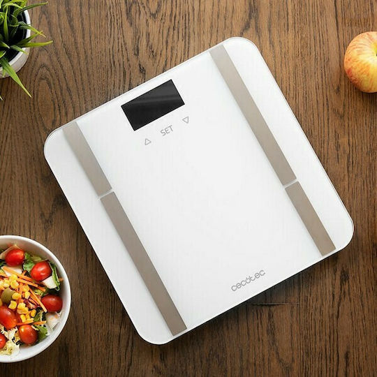 Cecotec 9400 Full Healthy Digital Cantar Cu Analizator de Grăsime Corporală in culoare Alb