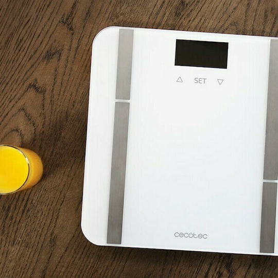 Cecotec 9400 Full Healthy Digital Cantar Cu Analizator de Grăsime Corporală in culoare Alb