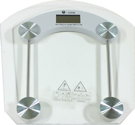 Digitale Badezimmerwaage 150kg mit Körperfettmessung Transparente 2003B