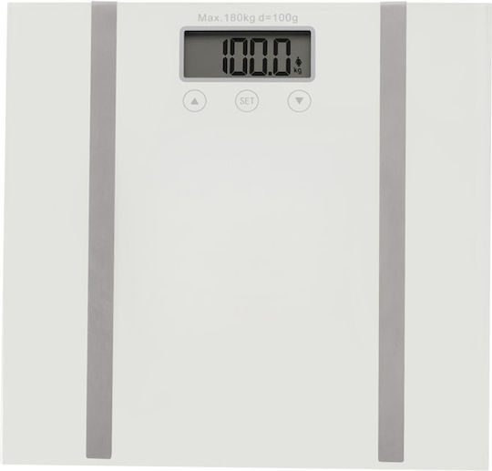 Adler AD 8154 Digital Badezimmerwaage mit Körperfettmessung in Weiß Farbe