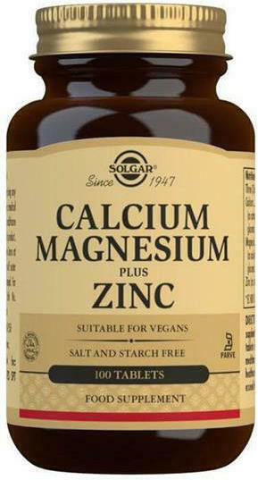 Solgar Calcium Magnesium Plus Zinc 100 tabs