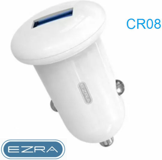 Ezra Auto-Ladegerät mit einem Anschluss: 1xUSB Weiß Farbe