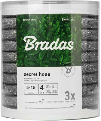 Bradas Λάστιχο Ποτίσματος Σετ Secret Hose 1/2" 15m