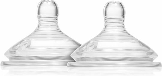Tommee Tippee Closer To Nature Silicone Baby Bottle Teats Medium Flow for 3+ months 2pcs