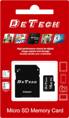 De Tech microSDHC 4GB Clasa 10 cu adaptor