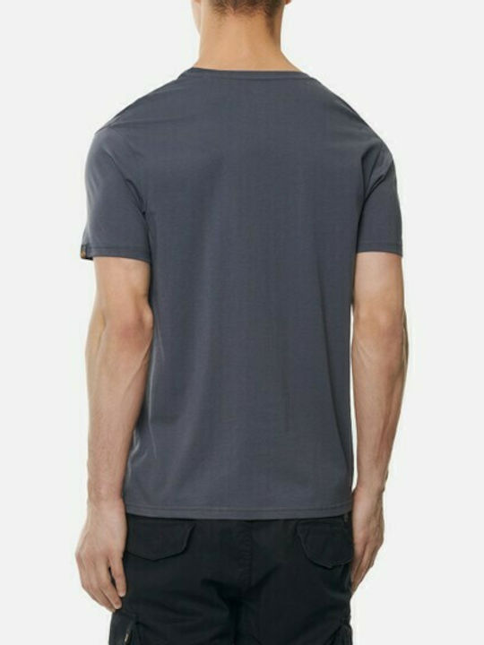 Alpha Industries Basic Small Logo Men's Short Sleeve T-shirt Gray