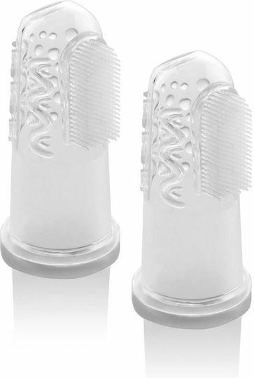 Reer Set Baby Finger Toothbrushes For 0m+ 2 Pieces Transparent