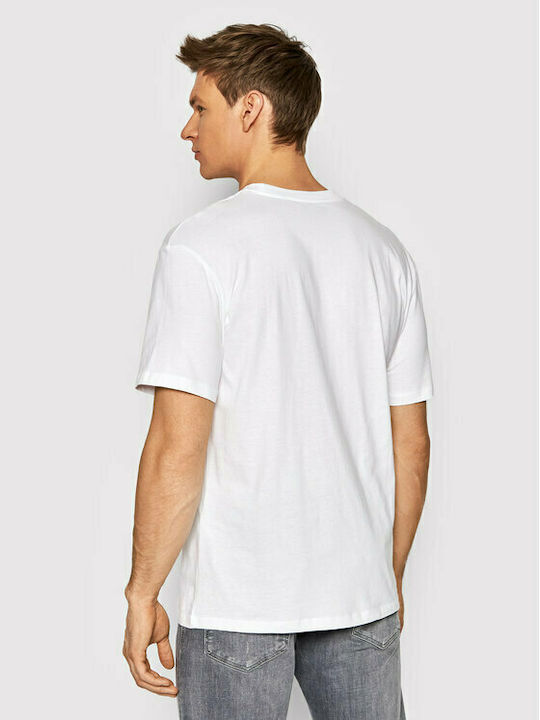 Jack & Jones Ανδρικό T-shirt Λευκό με Στάμπα