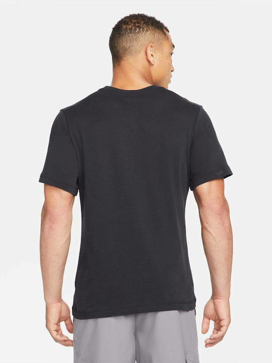 Nike Clash Swoosh Bărbați T-shirt Sportiv cu Mânecă Scurtă Dri-Fit Negru