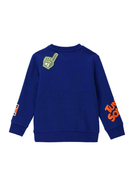 Kinder-Sweatshirt mit Taschen Blau