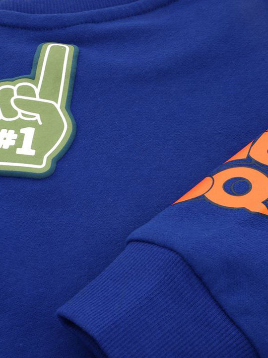 Kinder-Sweatshirt mit Taschen Blau