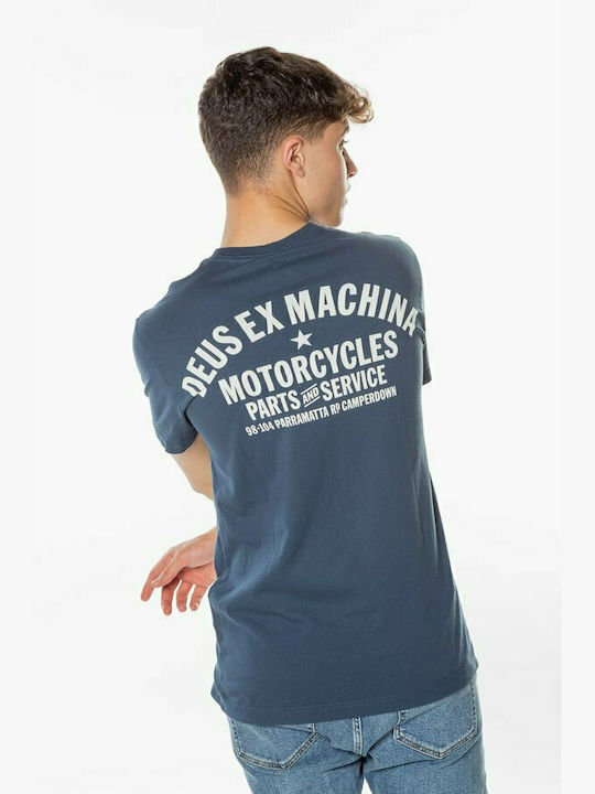 Deus Ex Machina The KR Men's Short Sleeve T-shirt Navy Blue