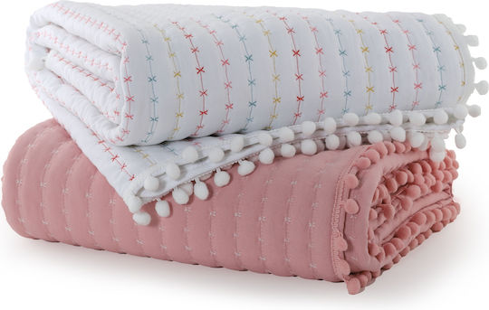 Nef-Nef Homeware Miracle Бебешка кувертюра Микрофибър Розов 110x150см