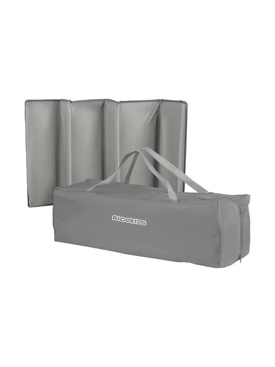 Ricokids RK-242 Παρκοκρέβατο με Αλλαξιέρα & Στρώμα Γκρι 125x65cm