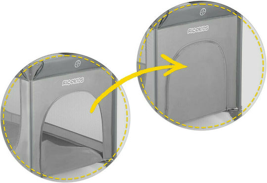Ricokids RK-240 Laufstall mit Matratze Gray 125x65cm