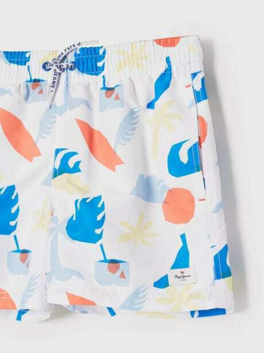 Pepe Jeans Kids Swimwear Swim Shorts White