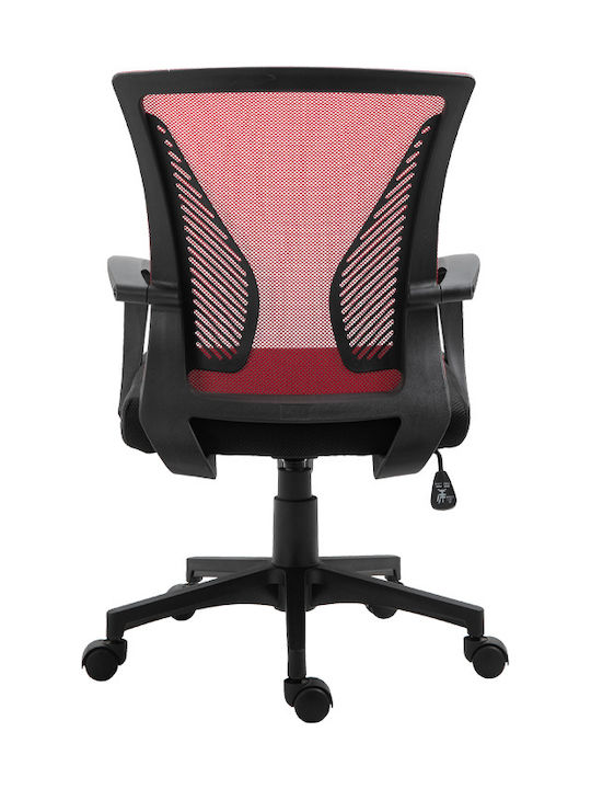 W-05 Reclining Office Chair with Fixed Arms Red Fylliana