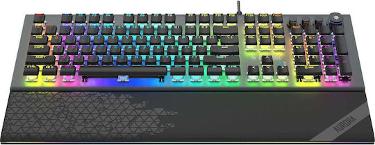iBox Aurora K5 Gaming Mechanical Keyboard with KRGD Red switches and RGB lighting (English US)