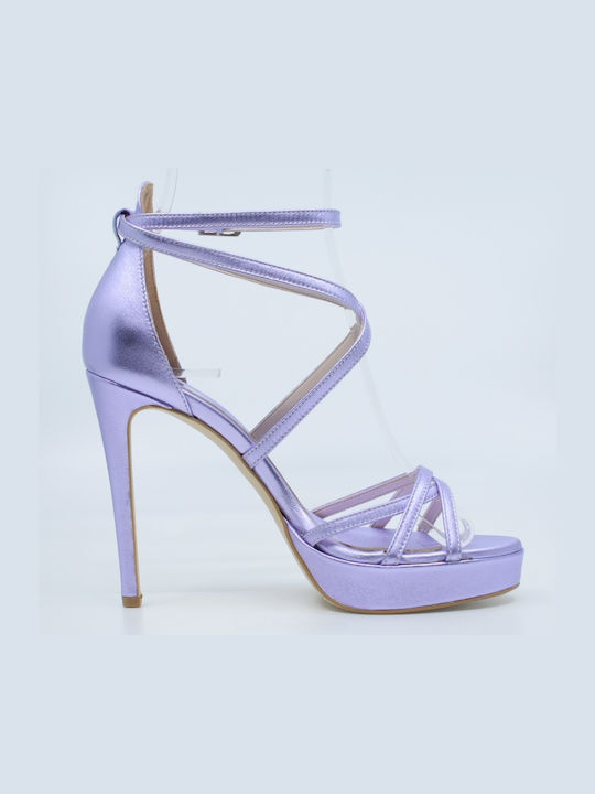 Fardoulis women's high heel sandal lilac 916-43 lilla