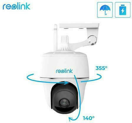 Reolink Argus PT 4MP & Solar Panel IP Κάμερα Παρακολούθησης Wi-Fi Full HD+ 4MP Αδιάβροχη Μπαταρίας με Αμφίδρομη Επικοινωνία και Φακό 2.8mm