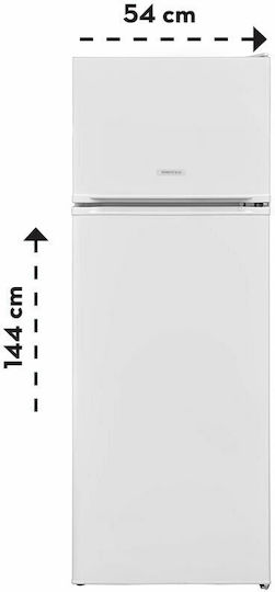 United Ψυγείο Δίπορτο 213lt Υ144xΠ54xΒ57εκ. Λευκό UND1453R