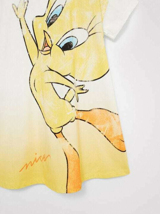 Tweety Children's Dress Short Sleeve Yellow