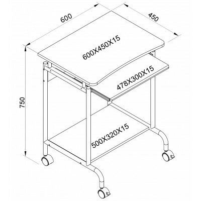 Techly Compact Βάση Δαπέδου Οθόνης έως 27" με Ροδάκια Λευκή