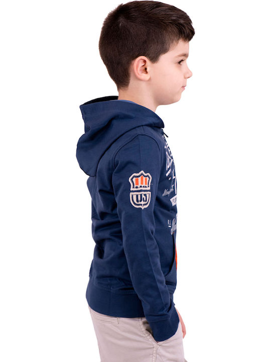 Kinder-Sweatshirt Strickjacke Marineblau AZP2005B2