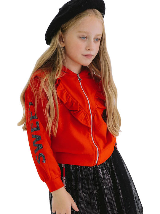 Kinder-Sweatshirt Strickjacke mit Kapuze Rote DBA3571F1