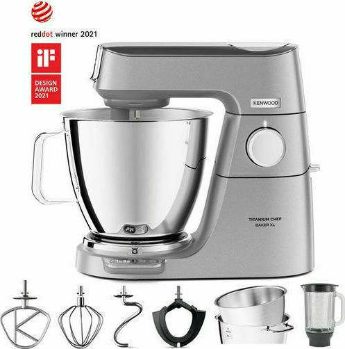 Kenwood Titanium Chef Baker XL Stand Mixer 1200W with Stainless Mixing Bowl 7lt