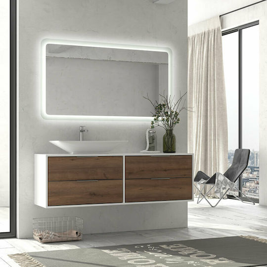 Karag Adel Oglindă de Baie Dreptunghiulară Lumini LED 80x60cm Alb