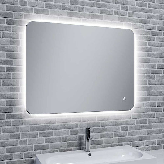 Karag Adel Oglindă de Baie Dreptunghiulară Lumini LED 80x60cm Alb