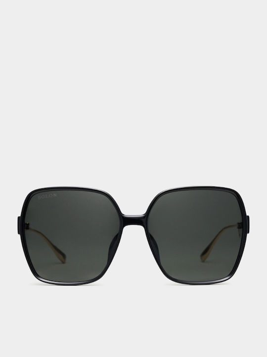 Bolon Damen Sonnenbrille mit Schwarz Kunststoff Gestell und Schwarz Linse BL5059C10