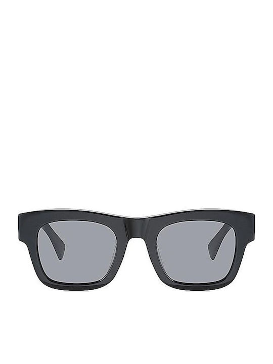 Oscar & Frank Le Boss Unisex Sunglasses with Black Plastic Frame and Black Lens