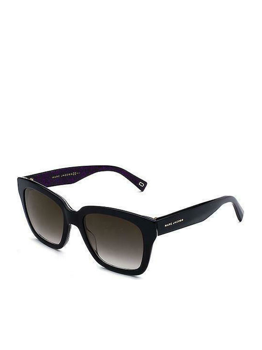 Marc Jacobs Marc Women's Sunglasses with Black Plastic Frame and Fuchsia Mirror Lens 229/S 2HQ/JL