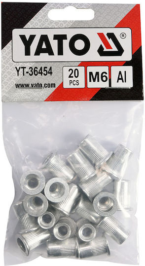Yato Nituri Din Aluminiu M6mm 20 Bucăți