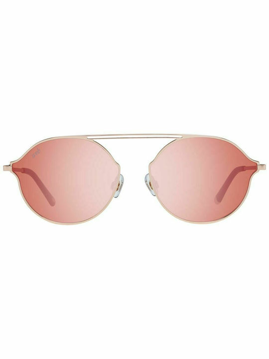 Web WE0198 34Z Sonnenbrillen mit Rose Gold Rahmen und Rot Linse WE0198 34Z