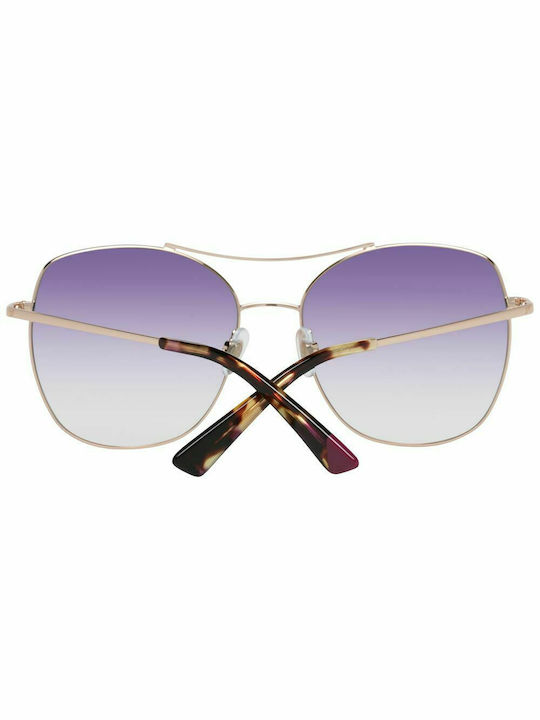 Web Sunglasses with Gold Metal Frame and Purple Lens WE0245 33Z