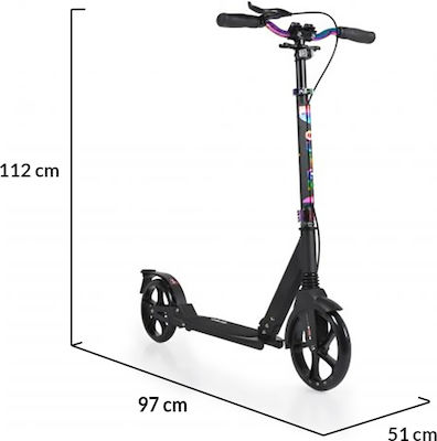 Byox Kids Scooter Foldable Quick 2-Wheel for 10+ Years Black 109347