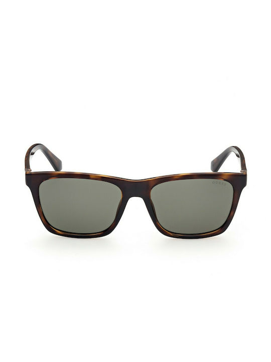 Guess Sunglasses with Brown Tartaruga Plastic Frame and Green Lens GU00044 52N
