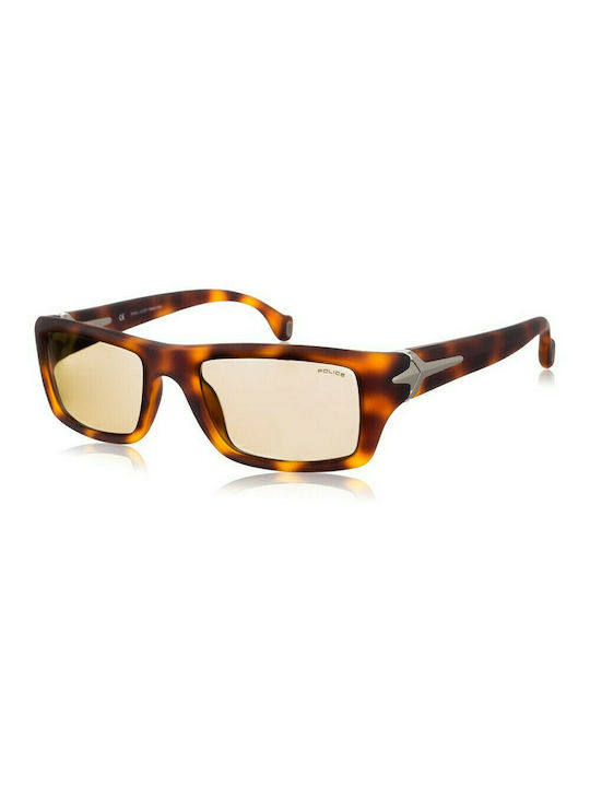 Police Men's Sunglasses with Brown Tartaruga Plastic Frame S1712M 0V96