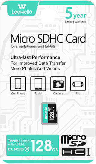 Leewello SDHC 128GB Class 10